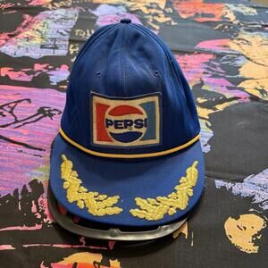 VINTAGE 70s RARE PEPSI SODA POP DRINK‎ SNACK SNAPBACK MESH TRUCKER HAT USA OSFM